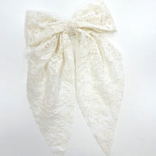Load image into Gallery viewer, Ivory Lace Hair Bow
