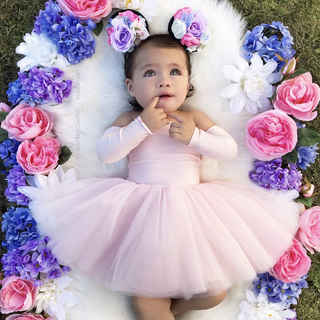 READY TO SHIP BLUSH Nova Off the Shoulder Tutu Dress