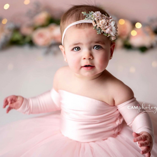 READY TO SHIP BLUSH Nova Off the Shoulder Tutu Dress