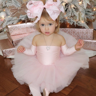 READY TO SHIP BLUSH Nova Off the Shoulder Tutu Dress