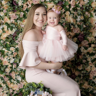 READY TO SHIP BLUSH Nova Off the Shoulder Tutu Dress