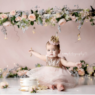 Carrie Rose Gold Blush Birthday Belle Tutu Sparkle Romper