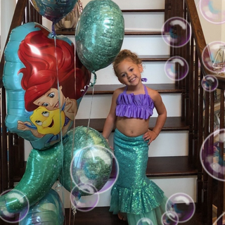 Mermaid Crop & Skirt Outfit Set in Teal