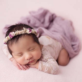 Newborn Photography Prop Blush Lace Leotard