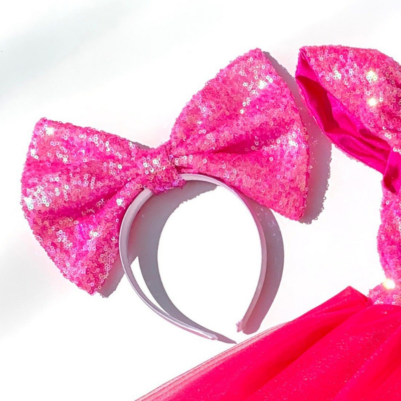 Shimmery hot pink bow straw topper – Miss Crafty Ness