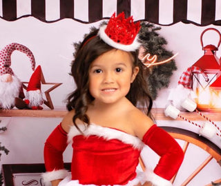 Santa Baby Red Lace Crown