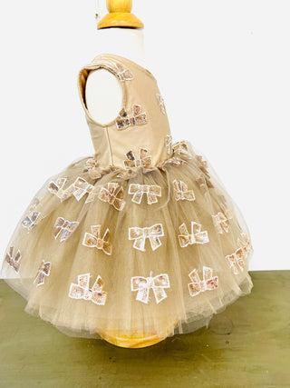 OOAK Bow One Shoulder Dress Size 6-12 Months