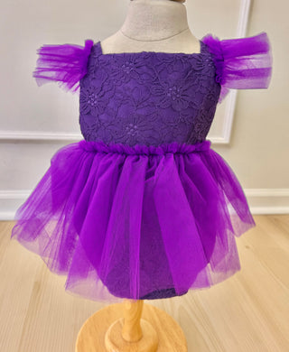 6-12 months Purple Tutu Romper For Girls