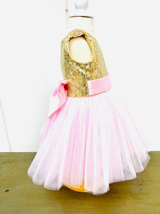 OOAK Bow One Shoulder Dress Size 6-12 Months