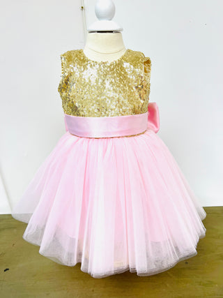OOAK Bow One Shoulder Dress Size 6-12 Months