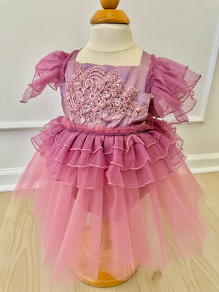 12-18 months Mauve Tutu Romper For Girls