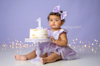 Lavender Belle Cake Smash Dress, Baby First Birthday