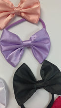 Load and play video in Gallery viewer, SATIN Bow Big Bow Headband MORE COLORS
