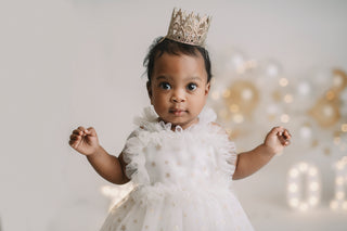 Boho Gold Stars Ivory Tutu Romper