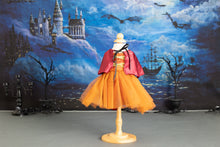 Load image into Gallery viewer, Orange Witch Tutu Romper and Cape Costume
