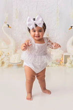Load image into Gallery viewer, Wild Swan White Glam Tutu Romper

