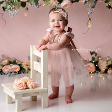 Load image into Gallery viewer, Carrie Rose Gold Blush Birthday Belle Tutu Sparkle Romper
