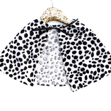 Load image into Gallery viewer, Dalmatian Villain Costume Tutu Sparkle Romper with Cape
