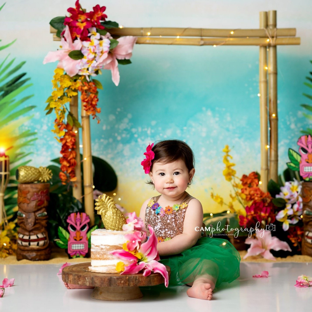 Hawaiian Luau Sparkle Tutu Romper Belle Threads