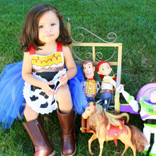 Load image into Gallery viewer, Cow Girl Tutu Sparkle Romper
