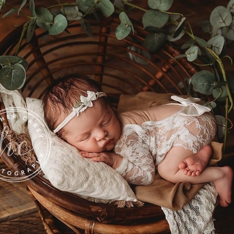 Newborn Photography Prop Ivory Lace Leotard DIY Newborn Photo Shoot