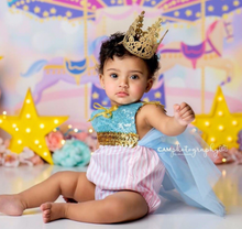 Load image into Gallery viewer, Pastel Parisian Ringmaster Circus Sparkle Tutu Romper
