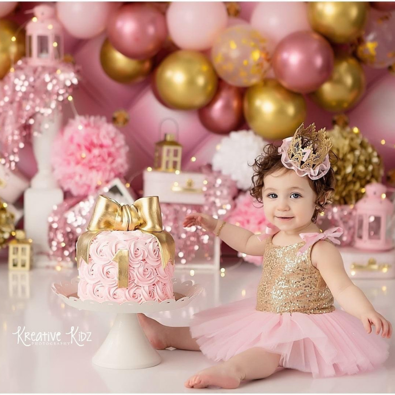 Pink and Gold Tutu Dress