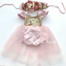 Load image into Gallery viewer, ROSE Birthday Belle Tutu Sparkle Romper
