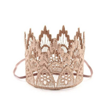 Load image into Gallery viewer, Rose Gold Lace Crown Lace Crown Rose Gold Lace Crown
