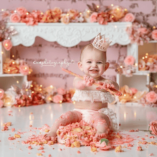 Victorian Cake Smash Outfit in Blush