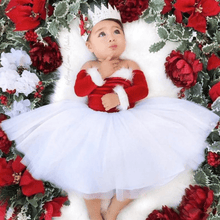 Load image into Gallery viewer, Santa Baby Nova Off the Shoulder Tutu Dress Santa Nova Dress
