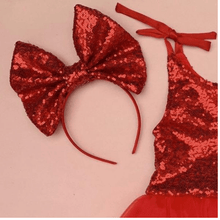 Load image into Gallery viewer, SEQUIN Bow Big Bow Headband MORE COLORS
