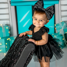 Load image into Gallery viewer, Little Black Dress Lace Tutu
