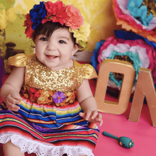 Load image into Gallery viewer, Sparkly Cinco de Mayo Fiesta Dress Mexican Fiesta Dress
