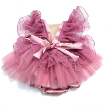 Load image into Gallery viewer, Bejeweled Mauve Tutu Romper
