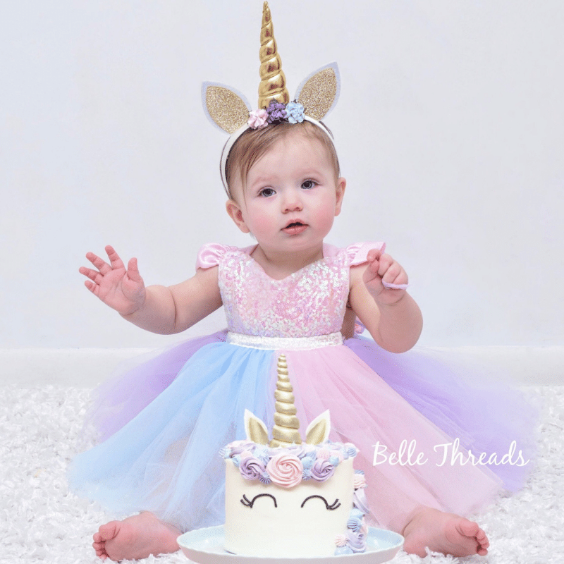 Unicorn Dress Unicorn Cake Smash Outfit Tutu Dress Birthday
