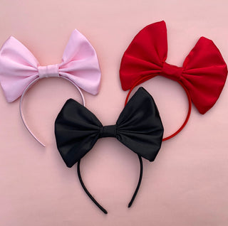 Satin bow detailed headband