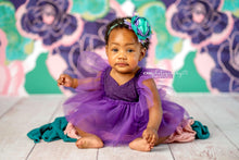 Load image into Gallery viewer, Purple Lace Cake Smash Tutu Romper
