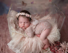 Load image into Gallery viewer, Newborn Photography Prop Blush Lace Leotard
