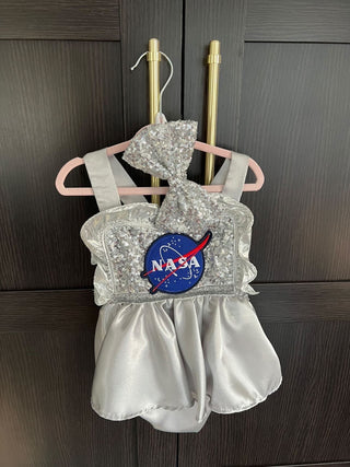 Silver Astronaut Costume Space Tutu for Girls