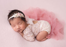 Load image into Gallery viewer, Newborn Prop Newborn Photography Blush Lace Leotard
