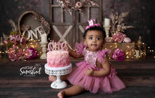 Load image into Gallery viewer, Bejeweled Mauve Tutu Romper
