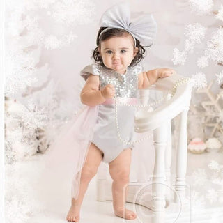 READY TO SHIP Winter Snow Princess Tutu Romper