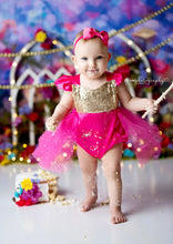 Load image into Gallery viewer, RESTOCKED Charlotte Rose Gold &amp; Brocade Tutu Sparkle Romper Boho Chic Rose Gold Tutu
