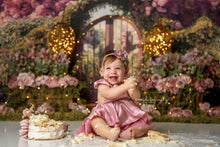 Load image into Gallery viewer, Mauve Cake Smash Dress, Baby First Birthday
