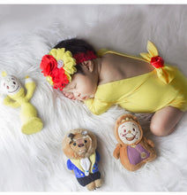 Load image into Gallery viewer, Royal Baby Princess - Bow &amp; Rose Yellow Belle Princess Romper
