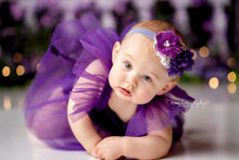 Load image into Gallery viewer, Purple Lace Cake Smash Tutu Romper
