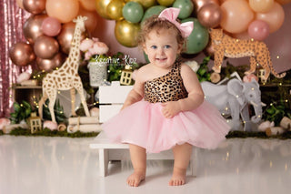 Best Selling Wild One Cheetah One Shoulder Tutu Dress